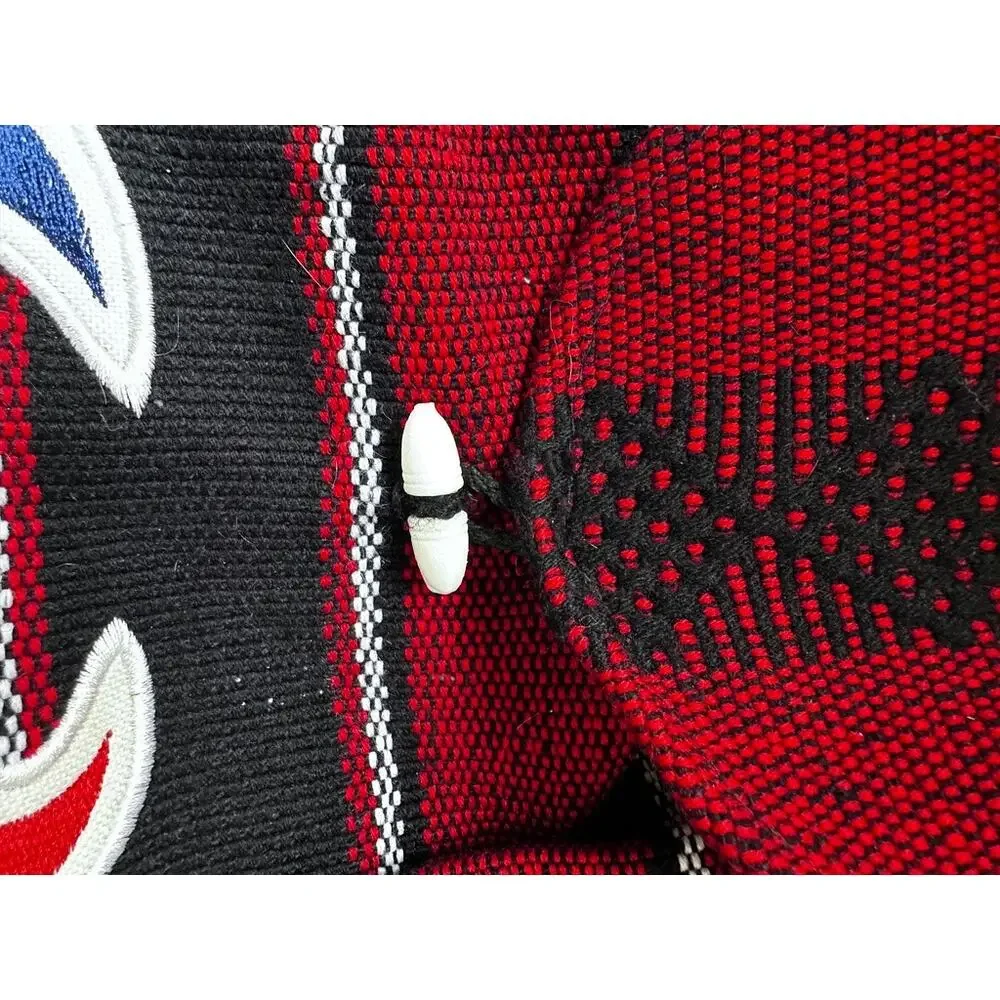 Houston Texans NFL Unisex Mexican Falza Blanket Drawstring Backpack Red / Navy